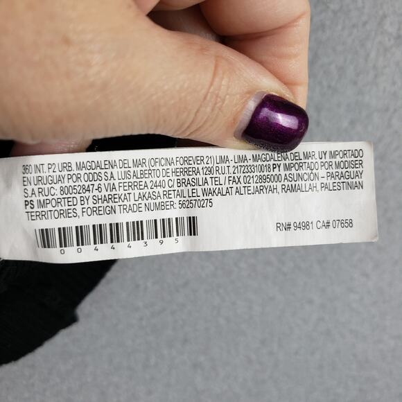 Forever 21 Size S Halter Wrap Neck Crop Top‎ Black Ribbed Going Out Festival - Picture 6 of 9